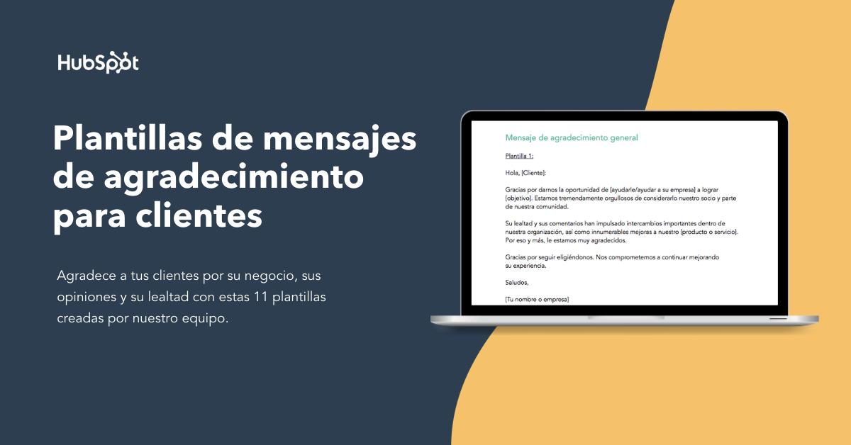 Plantillas gratuitas de mensajes de agradecimiento para tus clientes